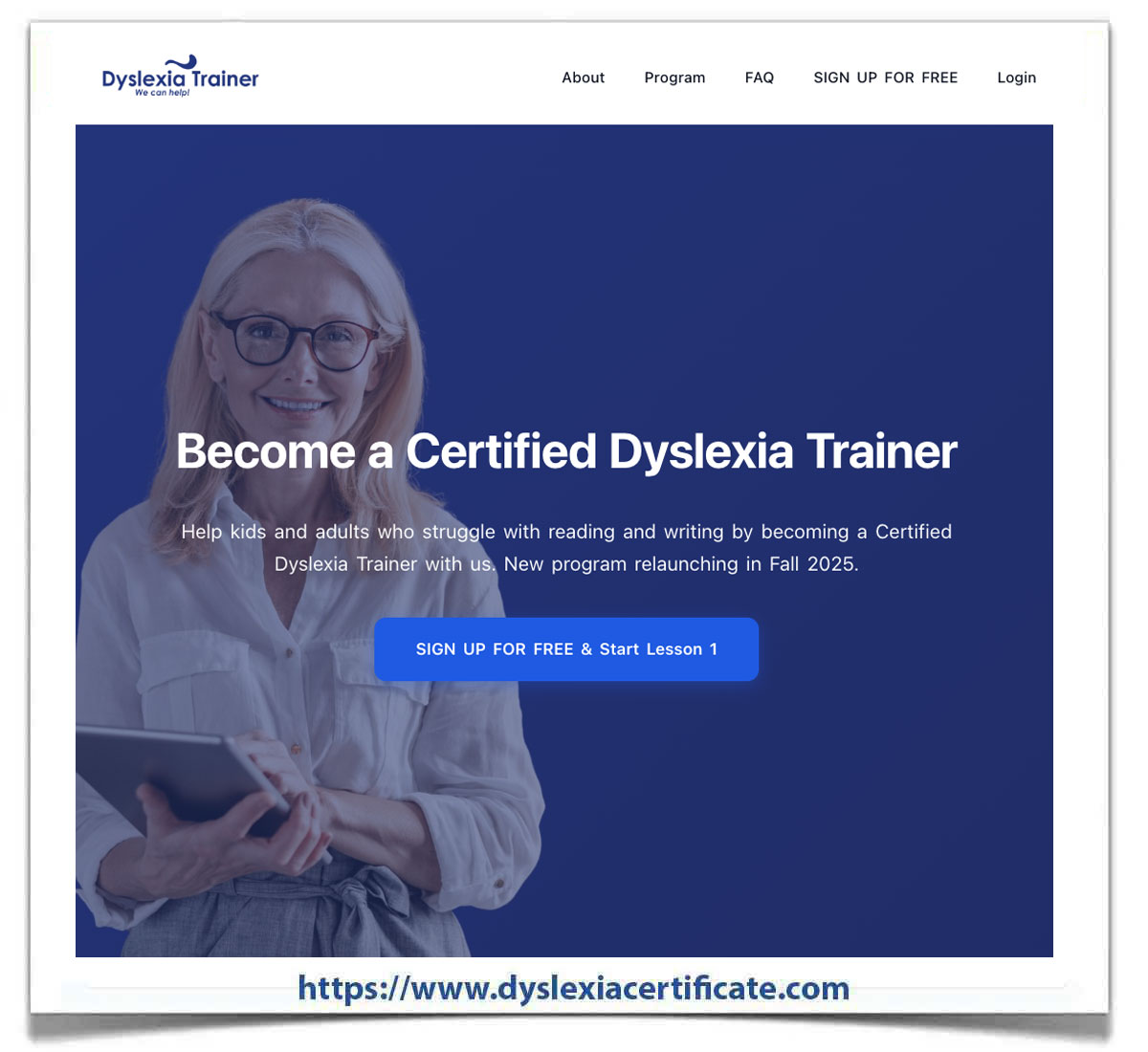 Help kids and adults who struggle with reading and writing by becoming a Certified Dyslexia Trainer with us.